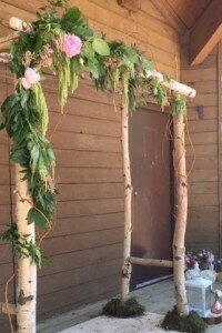 birch ceremony arch rental