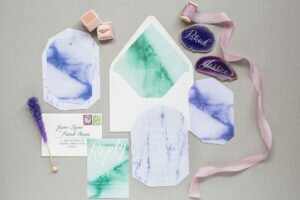 geode and gem stationery